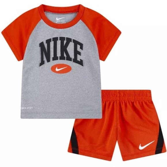 NWT Baby Boy Nike 2 piece Raglan Tee & Mesh Shorts Set MSRP $36 - Picture 7 of 7